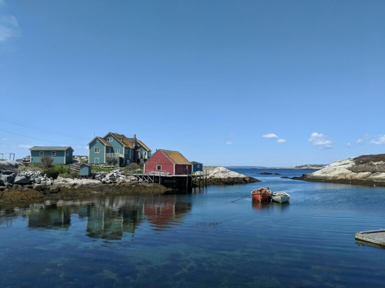 Small fishing village on the coast of Nova scotia